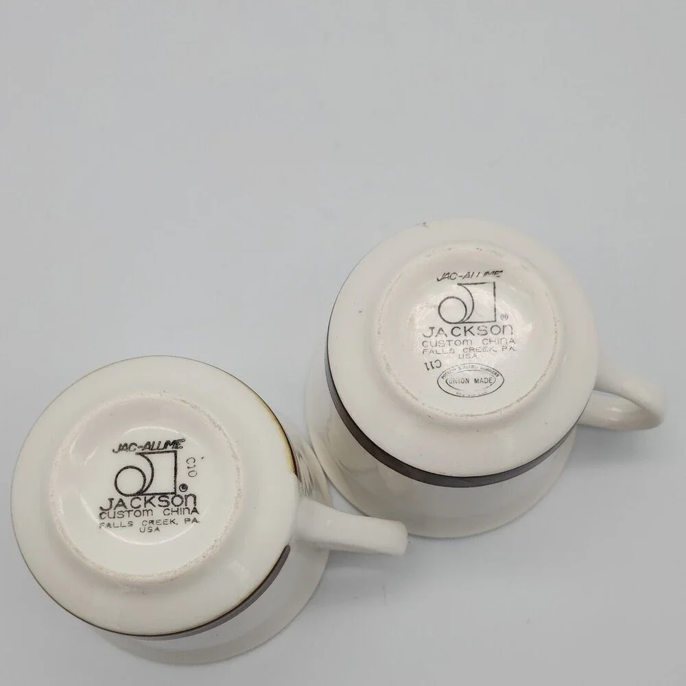 Jackson Custom China Restaurant Ware Jac-allme Coffee Cups Union Made